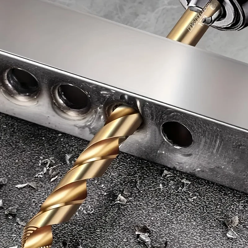 5Pcs Hex Shank Serrated Twist Step Drill Bit Set Titanium‑Coated 4‑10mm HSS Hole Cutter with Storage Box for Wood Metal DIY view 4