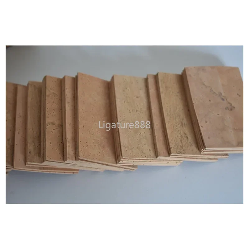 Natural Saxophone Neck Cork Sheet, Grade A, 60x40x1.6mm, 50Pcs, merchandise of superior quality，high-quality