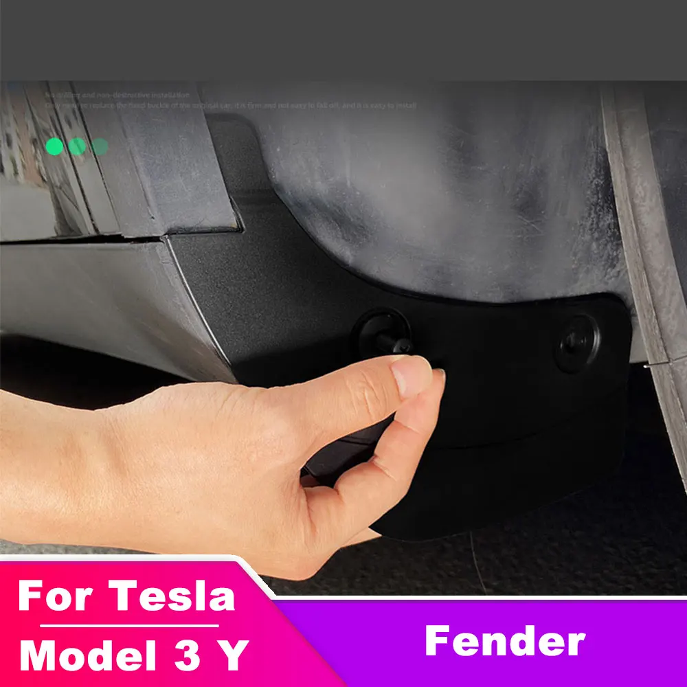 

Invisible Mud Fenders For Tesla Model 3 Model Y 2020-2023 Modification Car Exterior Accessories Mudguards 4Pcs