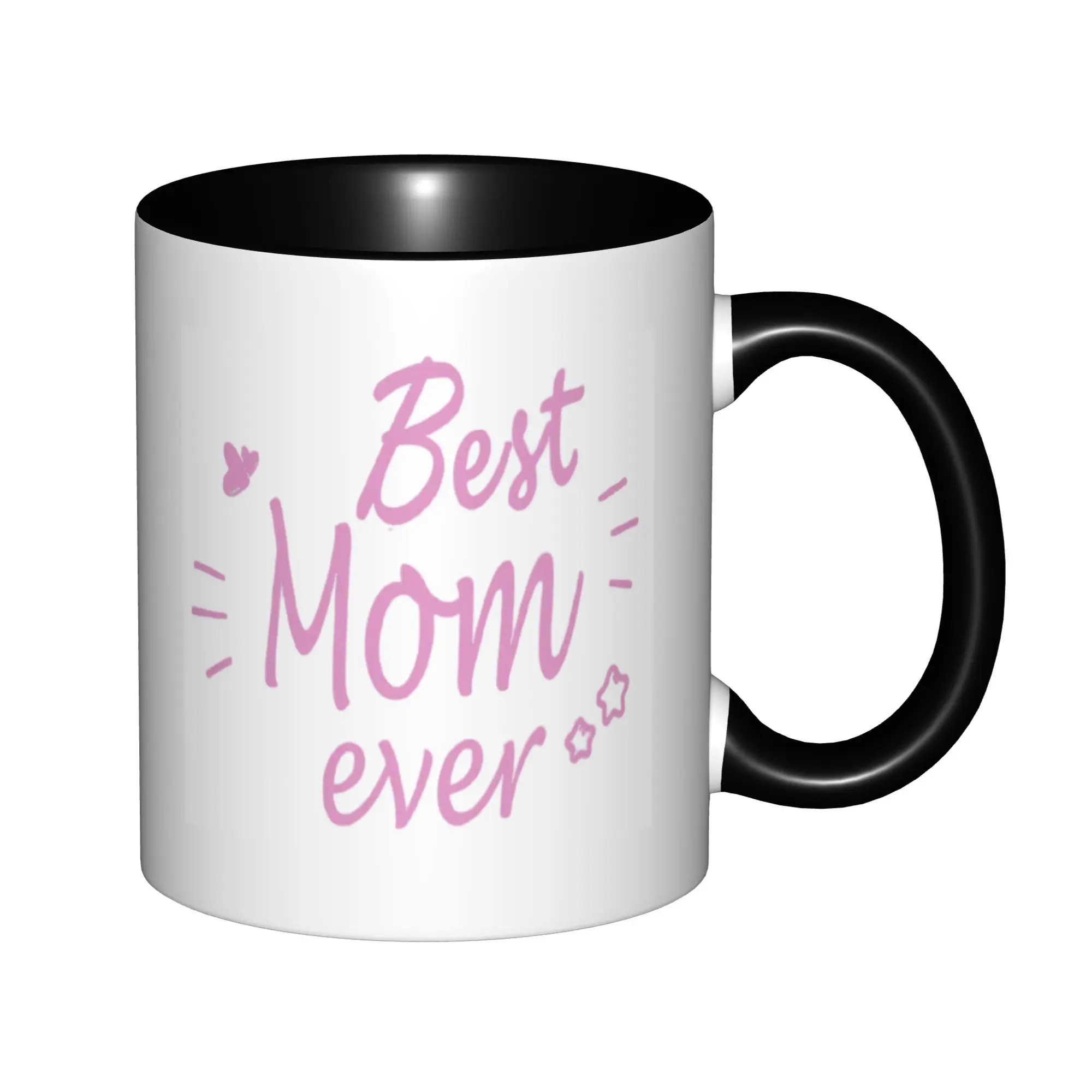 

New Mom Gifts for Women After Birth Mugs With Black Handle Birthday Coffee Mugs Ceramic Tea Cups 11oz ,