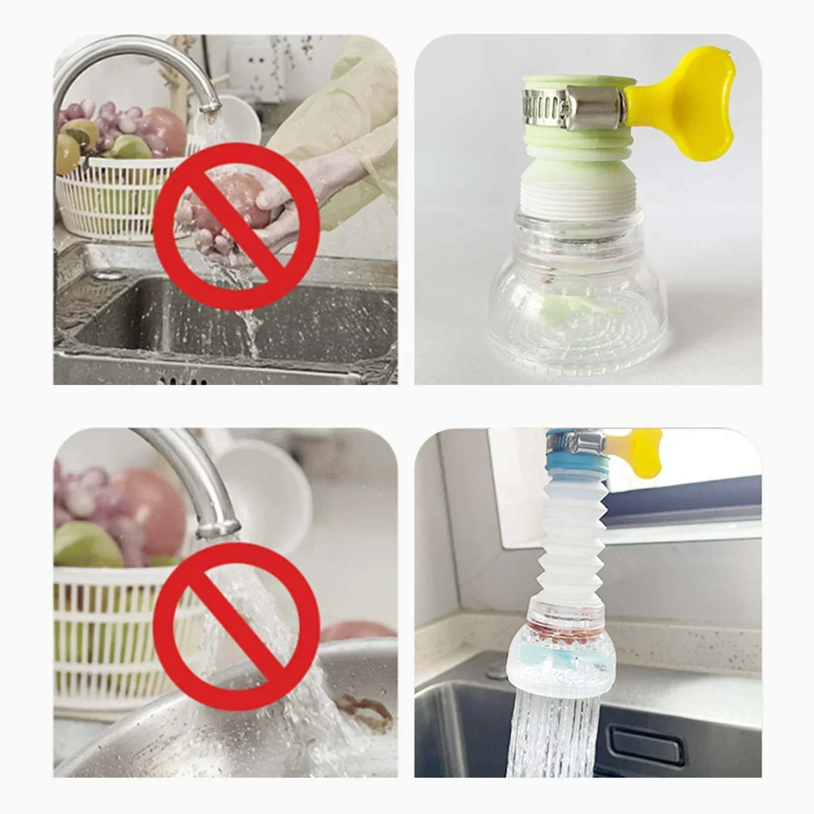 Household Product Kitchen Water Filter Faucet Bathroom Sink Faucet Filter Extender 360 Degree Rotation Anti Splash