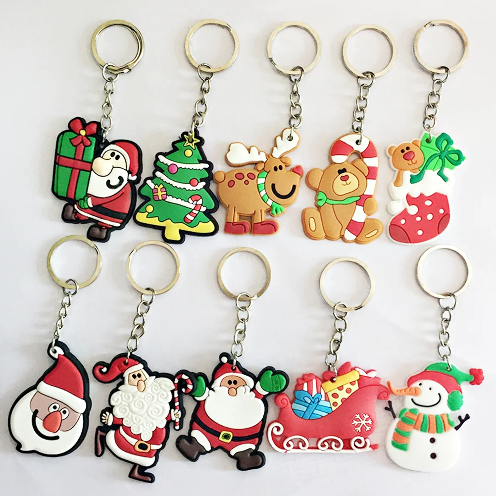 Porte-Clés de Noël, Décorations d'Arbre de Noël, Pendentif, Cadeaux Créatifs Cool, 10 Pièces