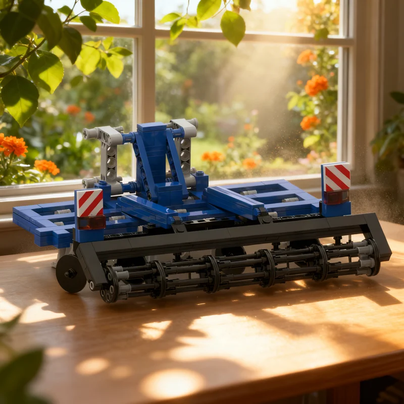 295pcs MOC Rabe Blue Bird 3 Cultivator CLAAS Xerion Grubber Technical Model Building Blocks Construction Christmas Gift Toys