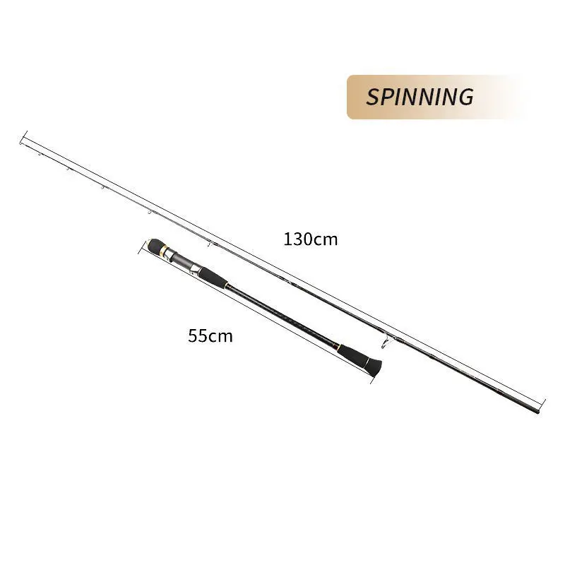 

Slow Jigging Fishing Rod Carbon Fiber Boat Rod 1.9M 2 Section EVA Grip Handle SIC Guide