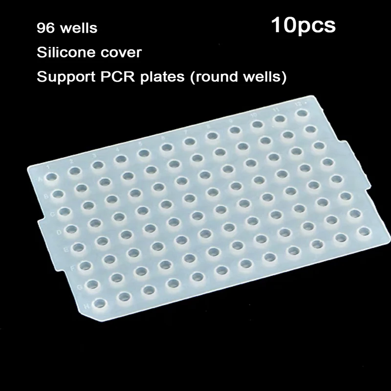 24-well 48-well 96-well 384-well Round-well Square-well Deep-well Plate PCR Plate Cover White Silicone Gasket 10PCS