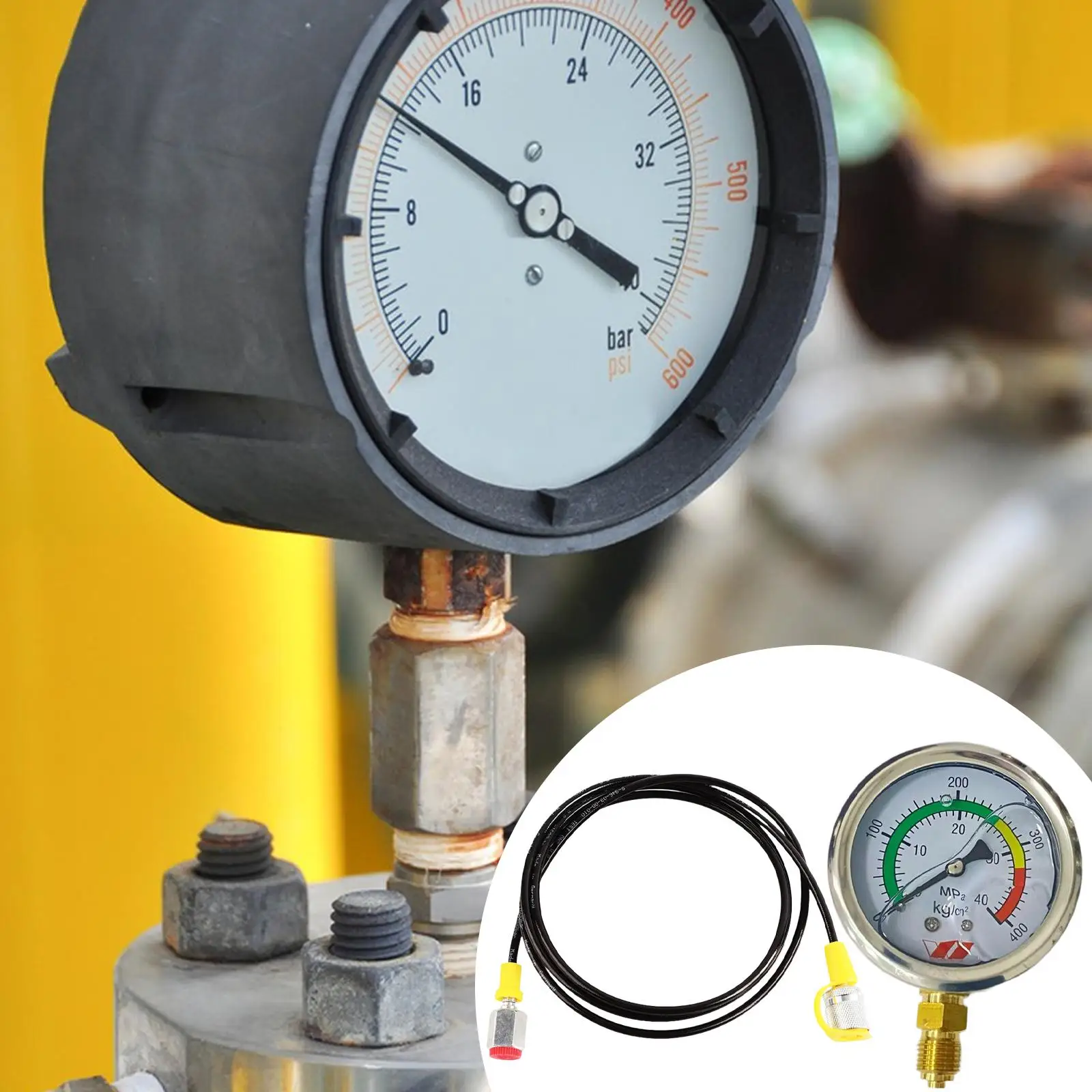 

M16*2‐BSP1/4 с манометром Гидравлический шланг Премиум-фитинг Простые в использовании аксессуары