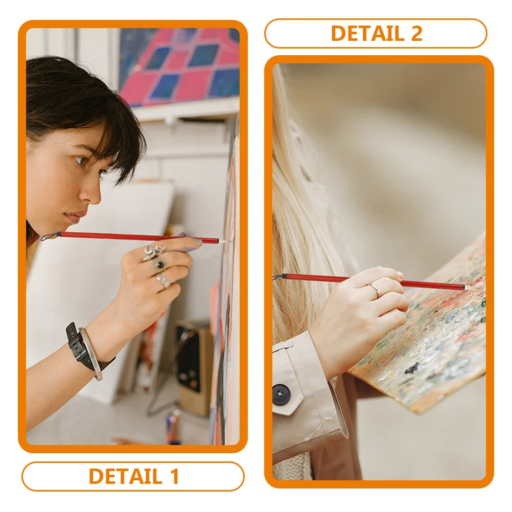 

2 Pcs Lower Case Writing Brush Chinese Calligraphy Professional Chest Lettering Brushes Student