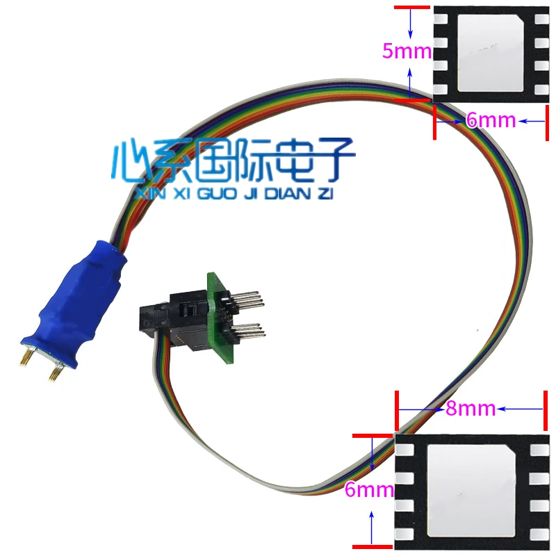 Микросхема тестового щупа QFN8 WSON8 DFN8 провод 6*8 5*6 онлайн чтение записи 1,27