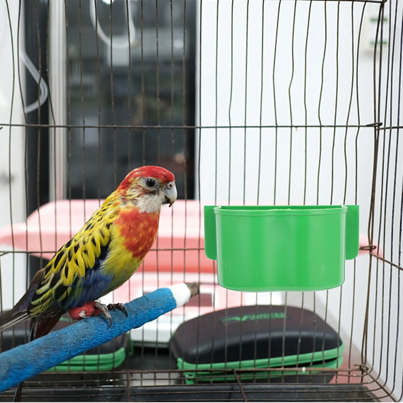 

15pcs Bird Food Bowl Cage Feeder Water Container Parrot Cup Large Capacity Durable Plastic Pet Supplies Accessories