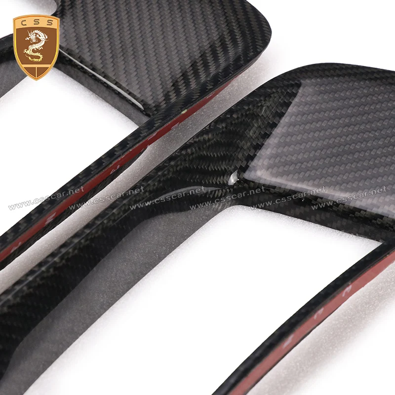 For Land Rover Range Rover Evoque 2012 2013 2014 2015 Car Front Bumper Air Vent Outlet Cover Trim Mesh Carbon Fiber Bodykits