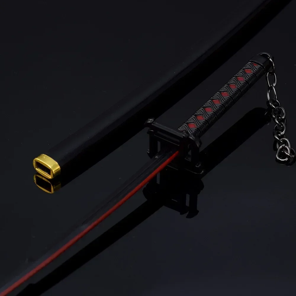 26 cm Kurosaki Ichigo Ban Kai Zangetsu Anime Waffe Metall Statuen Katana Samurai Schwert Sammlung Weihnachtsgeschenke Spielzeug für Jungen