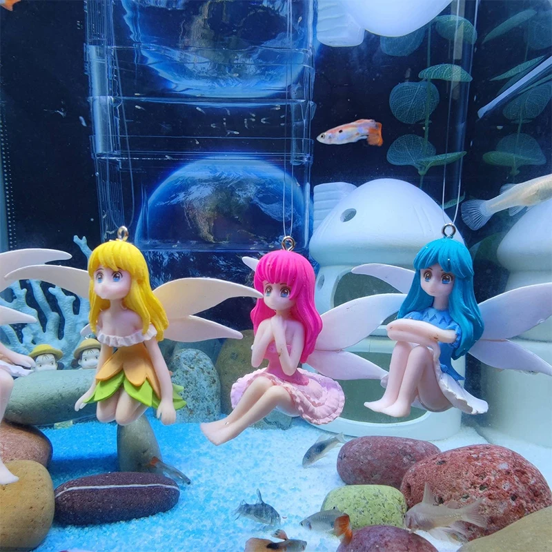 Decoration Floating Figurines Fish Tank Landscaping Floating Ornament Decoration Flower Fairy Little Fairy Landscaping Ornament