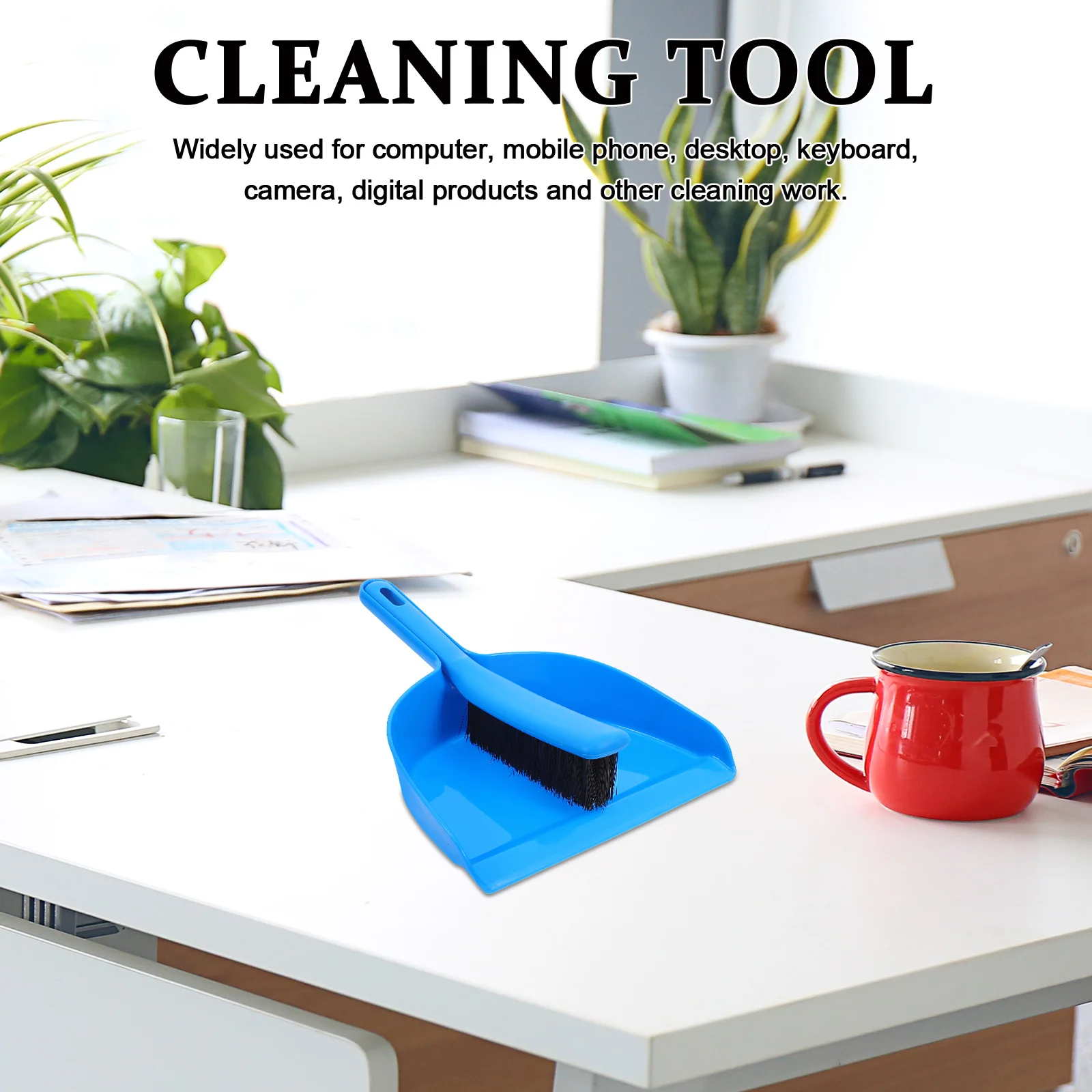 

1Set Desktop Mini Broom Dustpan Kit for Computer Keyboard Cleaning Car Interior Detailing Brush Multi-Function Countertop