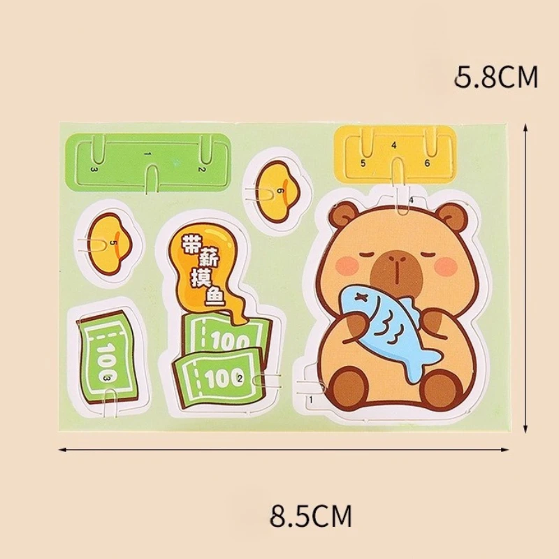 30/60 szt. Puzzle papierowe z motywem kreskówkowych zwierząt, kapibary, zabawka dla dzieci, upominki na przyjęcia urodzinowe, nagrody do klasy, zabawki dla dzieci