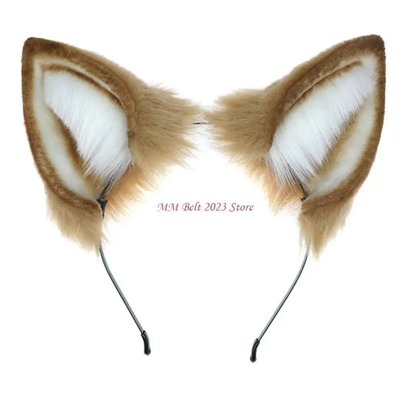 49ME الجدة عقال الكرتون الكلب شكل الأذن Hairhoop لطيف الشعر الفرقة للنساء فتاة #5