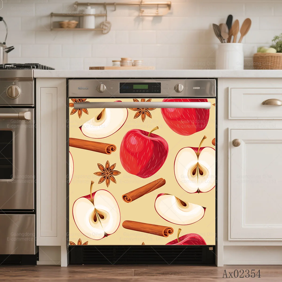 Lemon Citrus Dishwasher Decal, Waterproof Peel and Stick Dishwasher Magnet Cover, Removable Kitchen Appliance Sticker