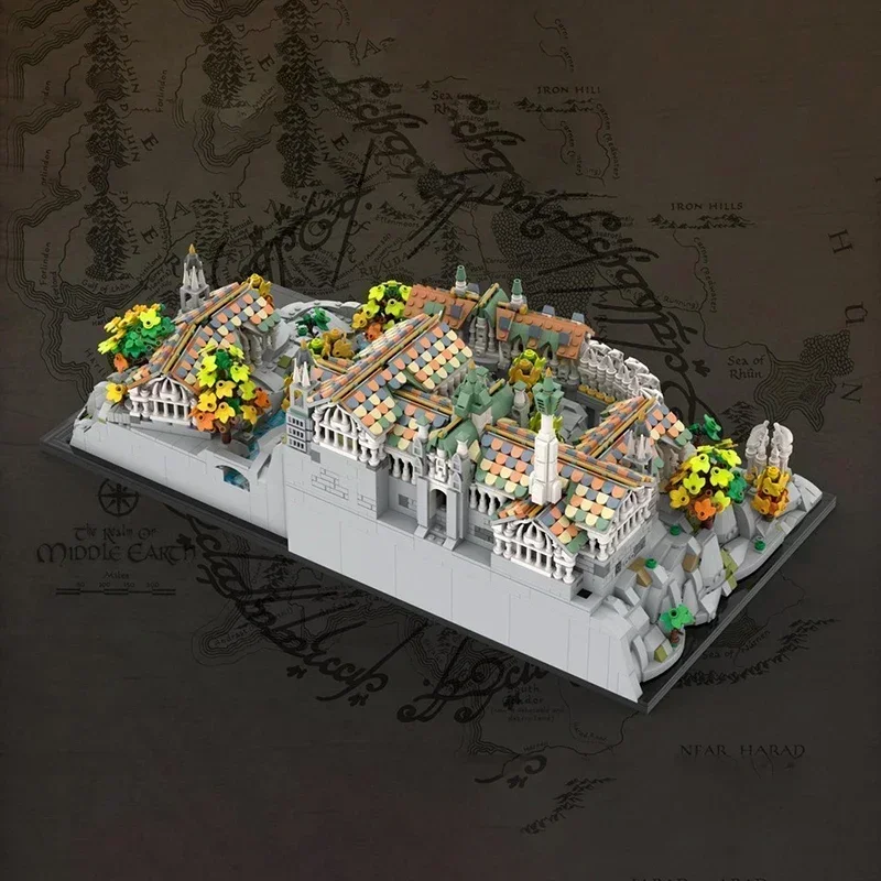 중세 성 영화 모델 Moc 빌딩 블록 미니 공예 성 기술 스트리트 뷰 벽돌 DIY 조립 건설 ToyGift