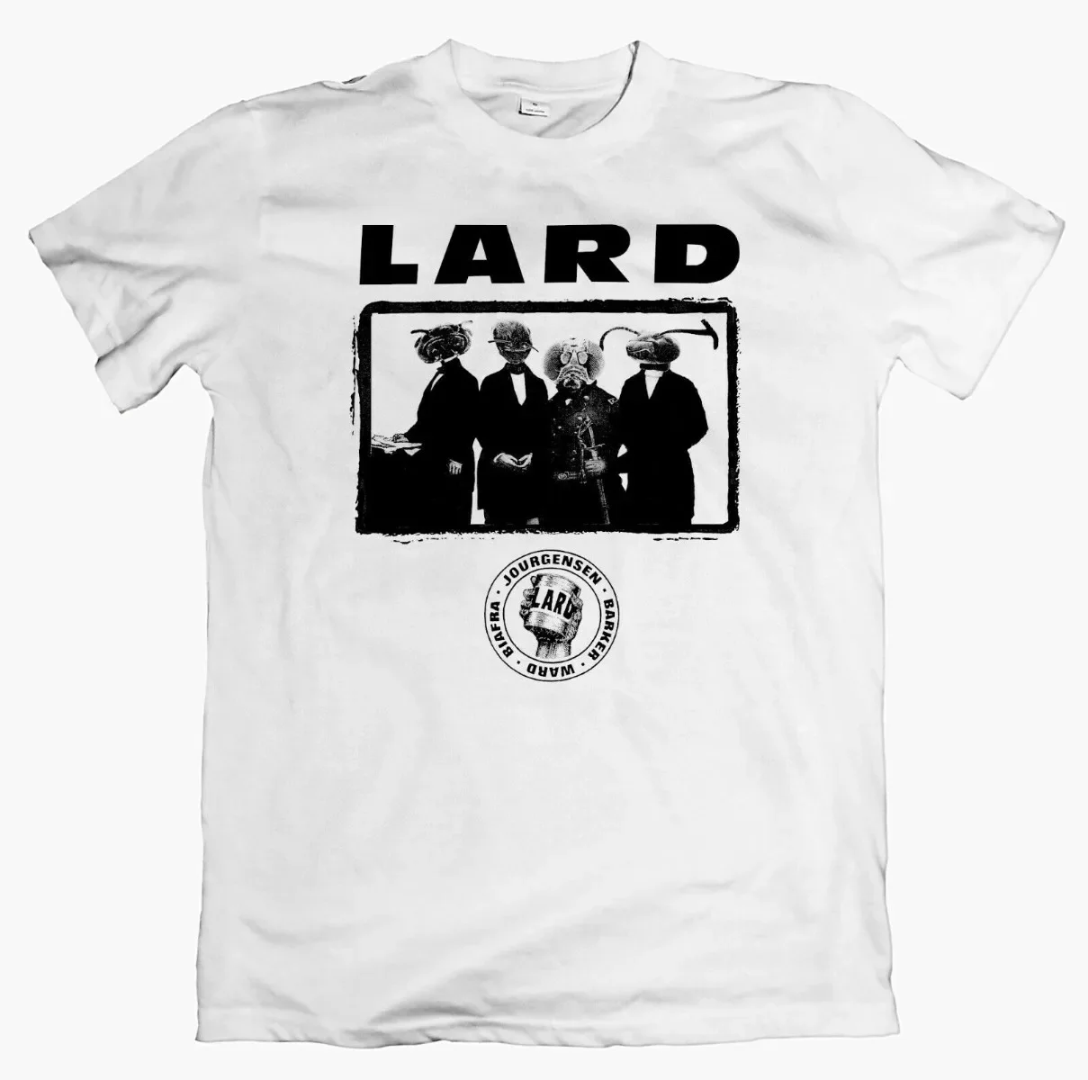 Lard 'Mate' T-Shirt Long Sleeve C W Back Print Ministry Revolting Cocks Pigface