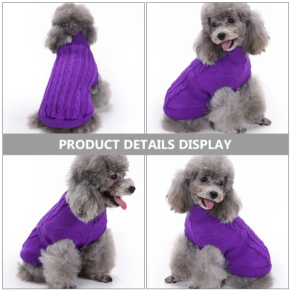 

1pc Warm Soft Sweater Winter Adorable Puppy Costume Cute Kitten Clothes Dog Knitted Outfit Reusable Fleece Pet Supplies Cosplay