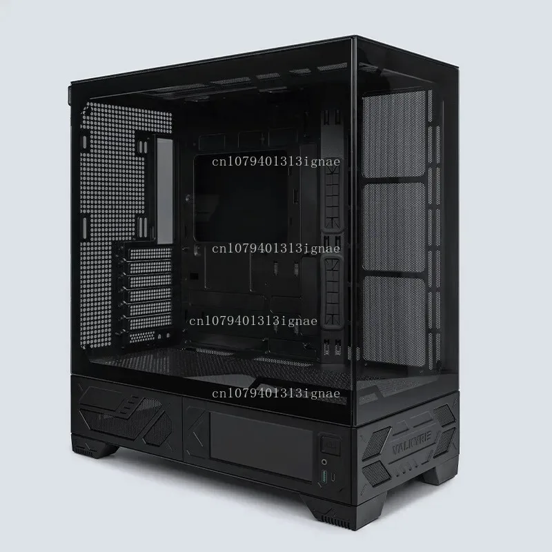PC Case VK03 ATX Gaming Desktop 6.2 in Touchscreen Removable 270° Sea View Room Supports 360 Water Cooled Computer Case