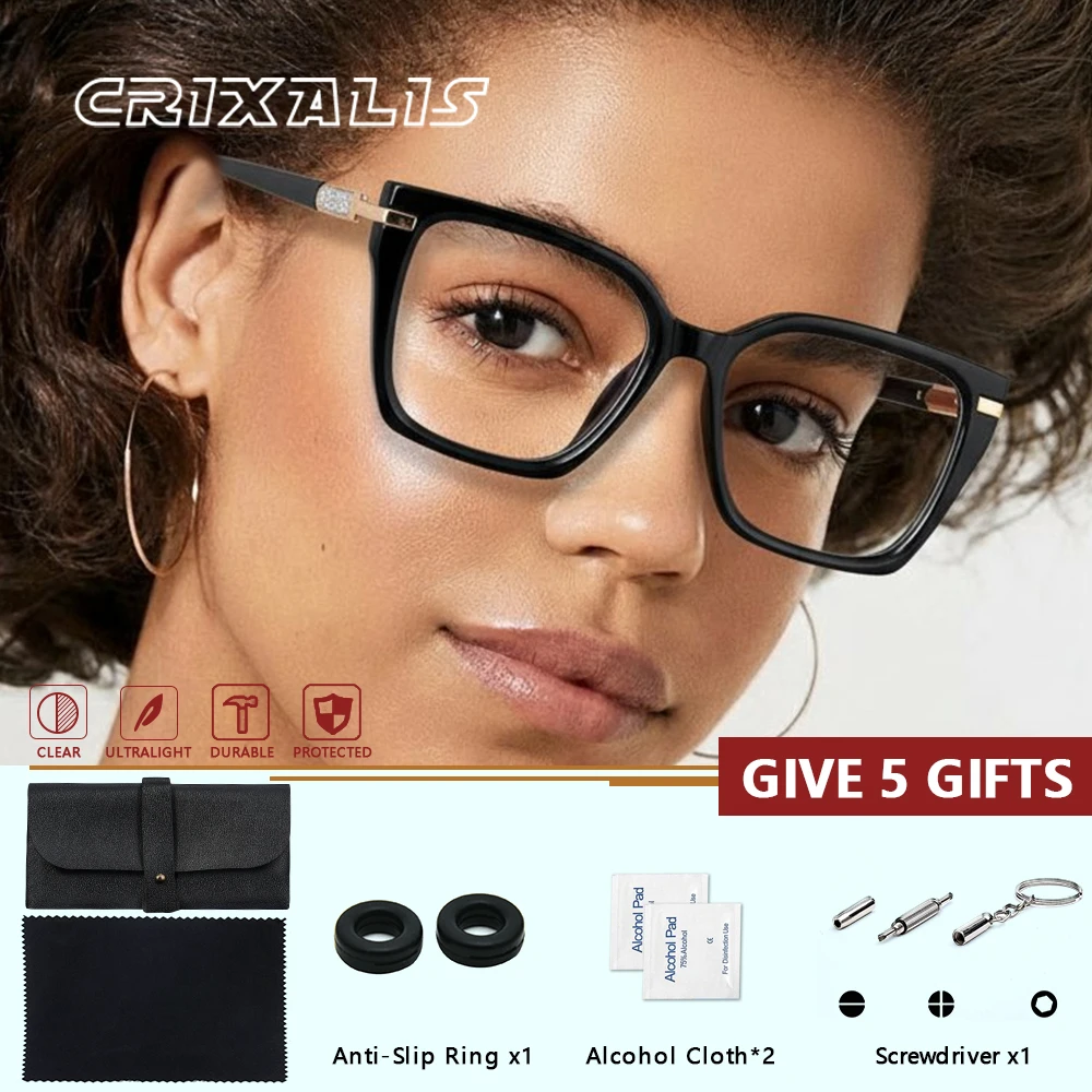 

CRIXALIS кошачий глаз очки для близорукости анти-синий свет женские очки для чтения рабочие очки ближнего зрения оптика очки по рецепту UV400