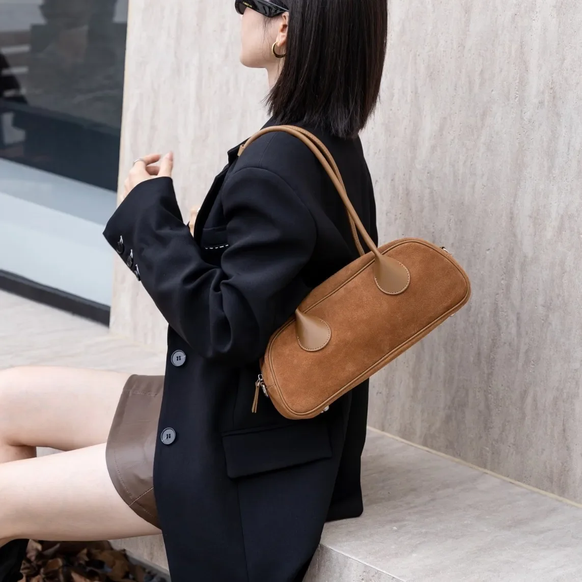 2026 جديد شخصية المتخصصة بوسطن البولينج حقيبة مكافحة المخملية الكتف رسول المرأة حقيبة يد عادية #2