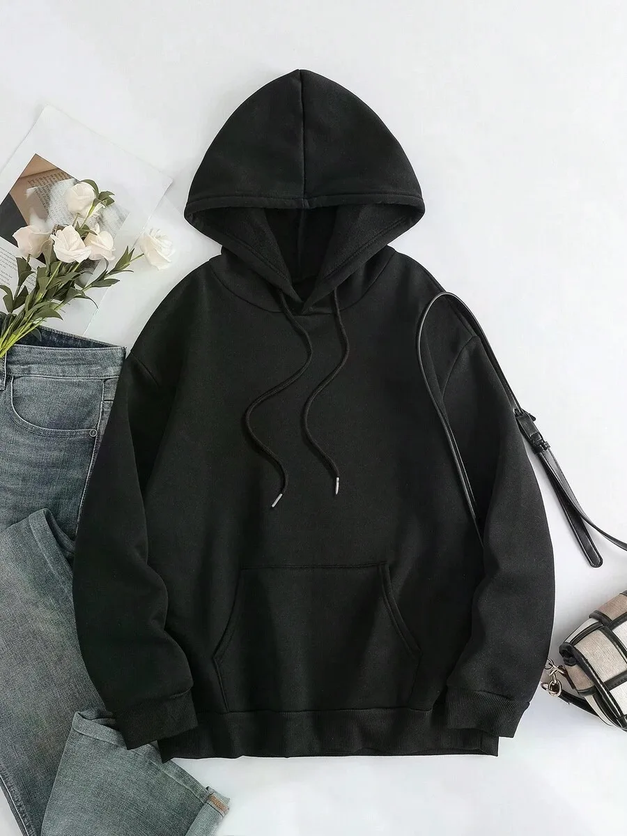 Women's Leopard Print & Star Pattern Long Sleeve Hoodie Sweatshirt, Casual Style, Autumn/Winter