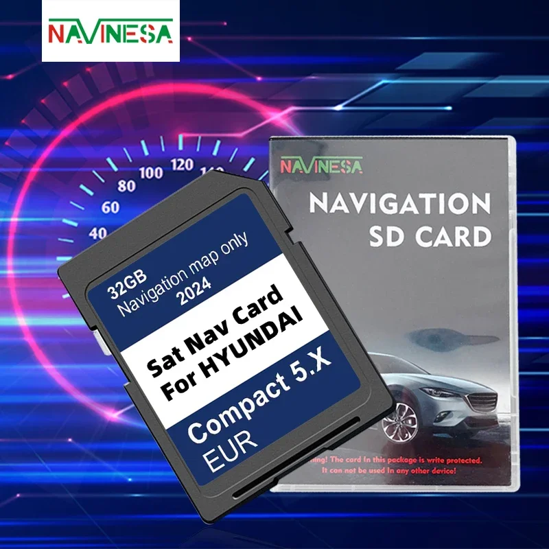 

Compact 5.X 32GB SD Card for Hyundai i10/i20/i30/i40/Kona/Santa/Tucson Vehicle Navigation GEN5 SD Card 2024 Map Europe Turkey