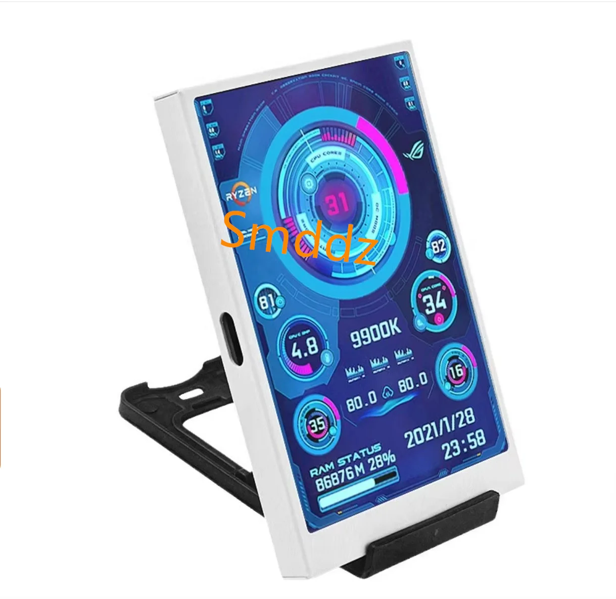 1 piece, 3.5-inch IPS TYPEC dynamic secondary screen USB chassis secondary screen computer monitoring USB secondary screen AIDA6