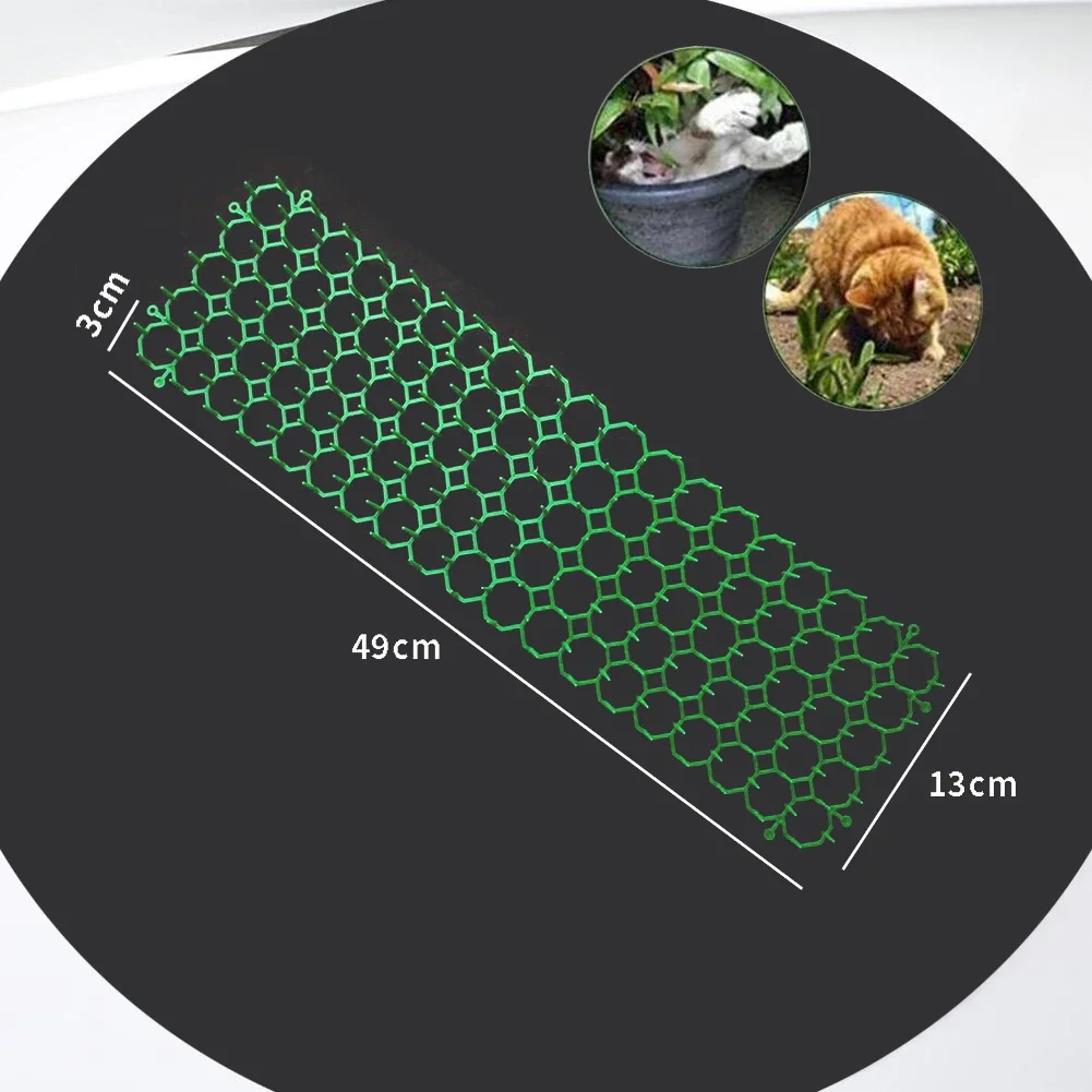 13 سنتيمتر x 49 سنتيمتر حديقة الخنزير قطاع البلاستيك الأخضر القط طارد الحصير ل محرك بعيدا القطط الكلاب حماية الزهور النباتات حديقة سياج