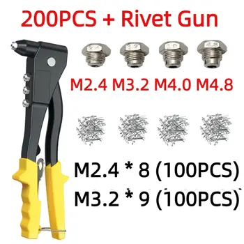 120/200/400/600件式重型鉚釘槍套裝 手動鉚釘槍套裝 盲鉚鉗槍 DIY鉚釘螺母 汽車工具 10 最佳銷售 鉚接鉗 - №3