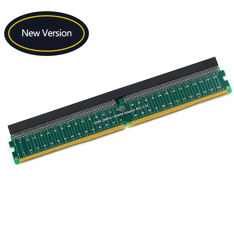 อะแดปเตอร์ DDR5 288Pin U-DIMM ไรเซอร์บอร์ดขยายสายอะแดปเตอร์ DDR5 288Pin Udimm สำหรับคอมพิวเตอร์ตั้งโต๊ะ