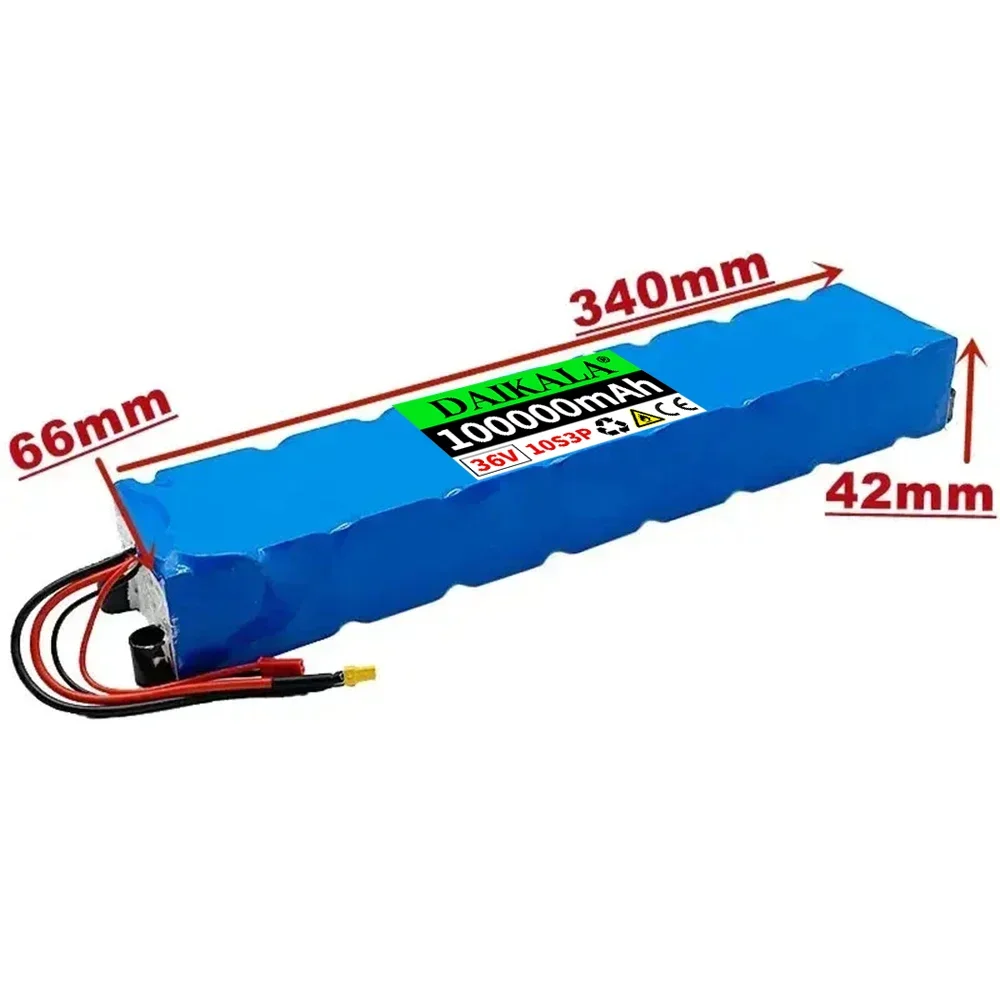 New 10S3P 36V 100Ah High-capacity Lithium Battery Pack for 10S3P M365 Power Bicycle Scooter Electric Battery Vehicle with BMS