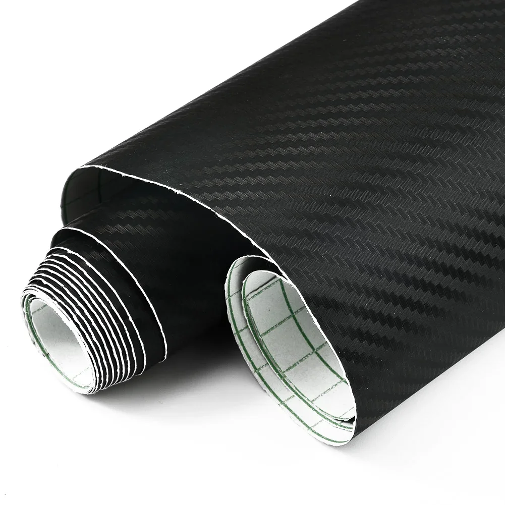 3D Car Film Sticker Decals Foil Roll Matt Black 50x200cm Carbon Fiber Hot Latest New Newest Useful Assembly Part