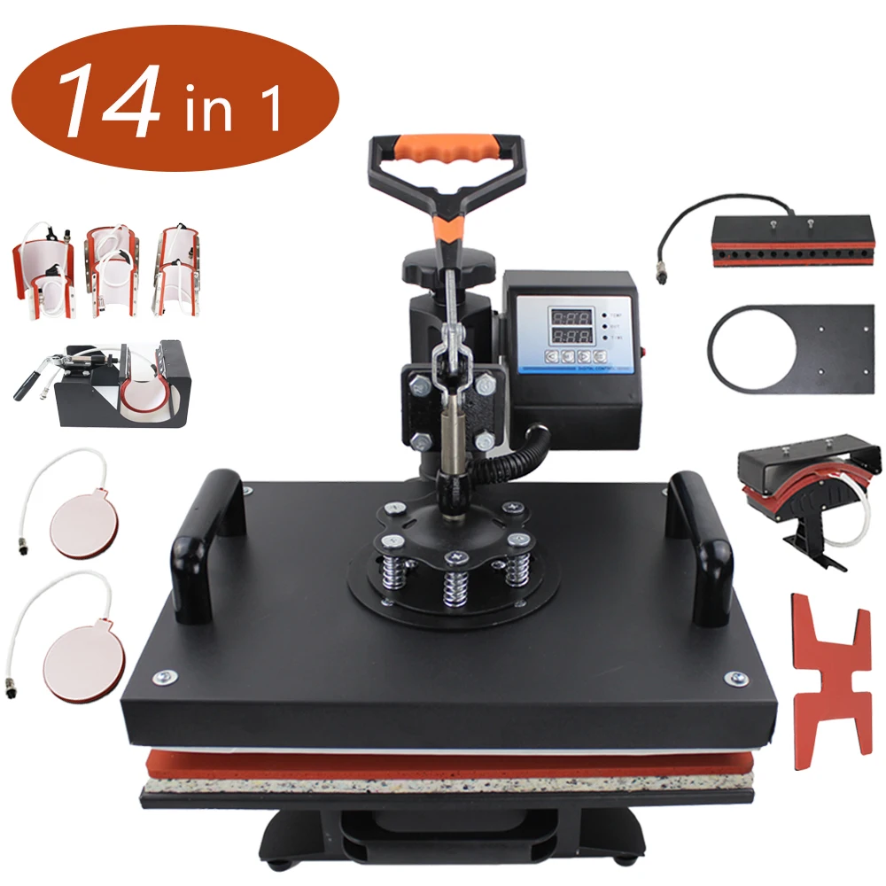 14 in 1 Heat Press Heat Transfer  Press for T-Shirt/Mug/Hat