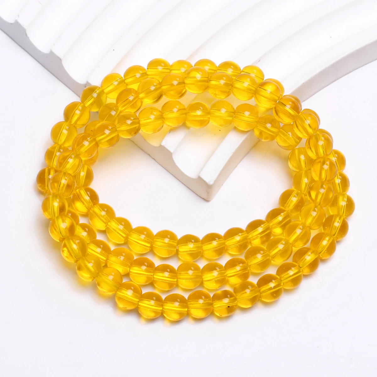 20/30 buah 6mm/10mm batu alam kuning kristal bulat manik-manik Citrines Diy gelang kalung untuk membuat perhiasan