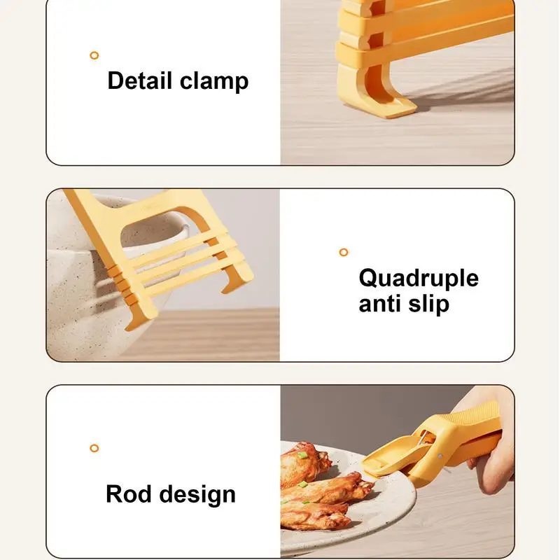 Pince à plaque chauffante en acier inoxydable, pince à bol anti-brûlure, support de casserole, ustensiles de cuisine, élévateur de récupération, outils de cuisine, accessoire ménager