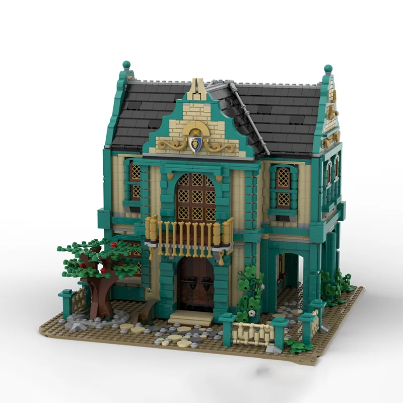 مدينة شارع عرض Moc قوالب بناء وحدات الاستعماري حمام منزل نموذج التكنولوجيا كتل عيد الميلاد لتقوم بها بنفسك لعبة هدايا البناء #2