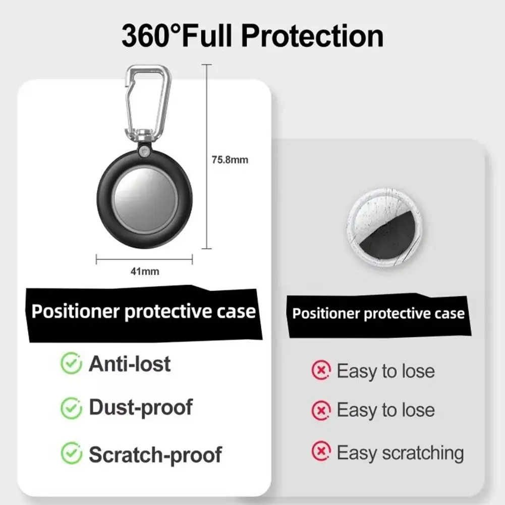 For AirTag Case with Keychain, Full Protection Shockproof Cover For Airtag2 Anti-lost Locator, Durable Anti-Lost Tracker Case