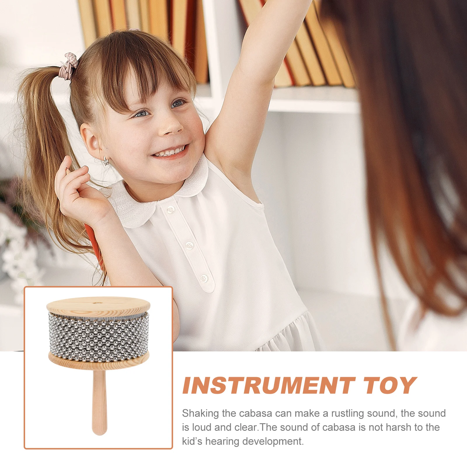 

Metal Percussion Instrument Toys Shaking Sound Baby Plaything Durable Cabasa Safe Kids Musical Cognitive Toy Parts