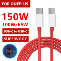 150W 100W 65W SuperVOOC Type C to Type C Fast Charging Cable For OnePlus 10 Pro 11 12 13 Nord 2T 3 4 5 CE 2 3 Dual USB-C Cables