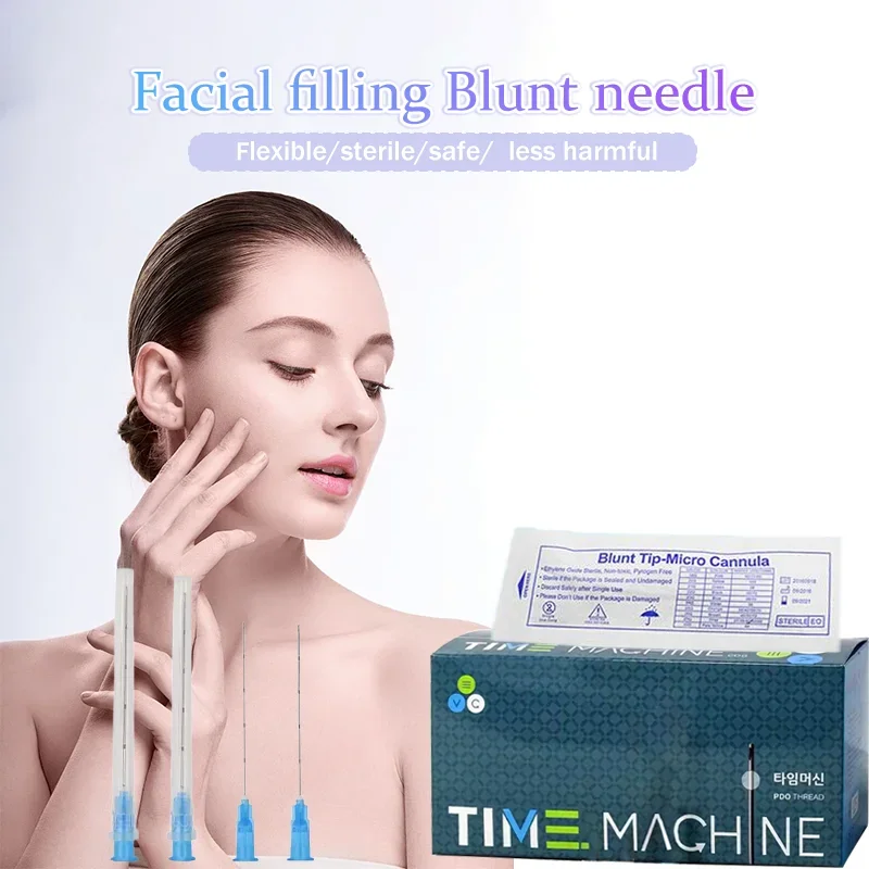 Hot Sale permanent tattoo needle 50 pcs/box Sterile Blunt Cannula 21g 22g 25g 27g 50/70mm MicroTip cannula Tattoo accessories