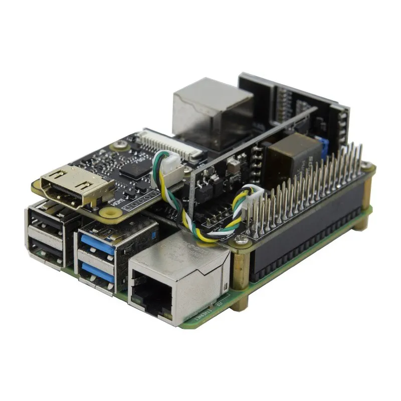 Imagem -02 - Blikvm-hat Server o & m Hdmi Compatível com Controle Remoto Csi Kvm o & m Overip com Caixa de Metal Raspberry pi Rpi Pi4