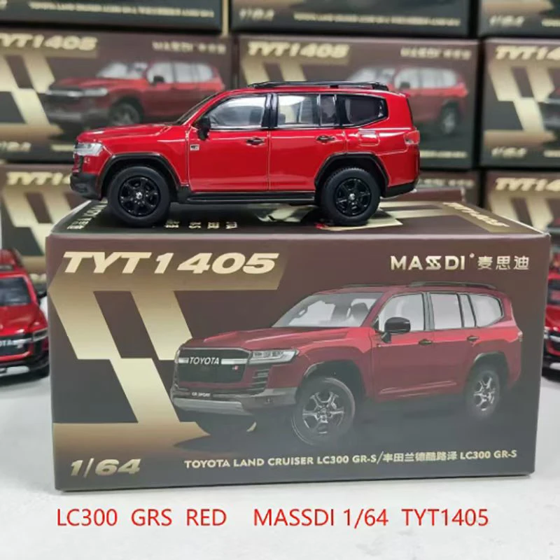 Massdi 1:64 Scale Toyota Land Cruiser LC300 GR-S TYT1400 TYT1401 Simulation Alloy Car Model Collectible Gift Souvenir Display