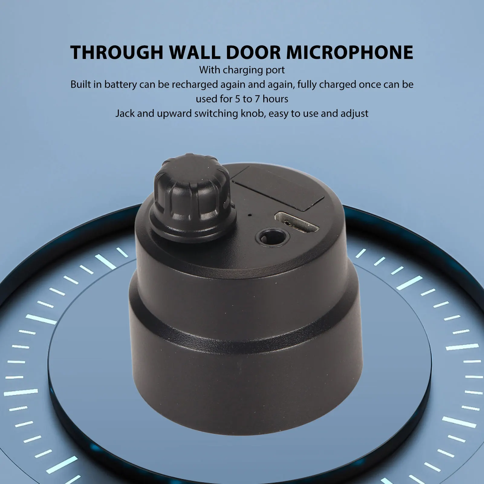 zk30 Through Wall Microphone Amplifier 13000X Strong Penetration Sensitivity Wall Leakage Ear Listening Device for Heating Pipes