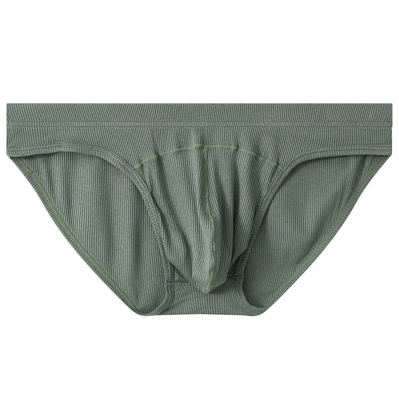 

Men's Bulge Briefs Gays Erotic Low Rise U Convex Pouch Breathable Ribbed Solid Color Loose Fit Boy Sexy Underwear Youth Knickers