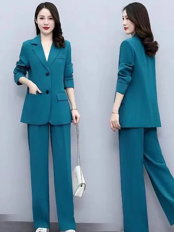 

Faionable костюм больших размеров, джерт и широкие брюки, комплект из двух предметов для женщин, более 200 лет, спортивный костюм Sli