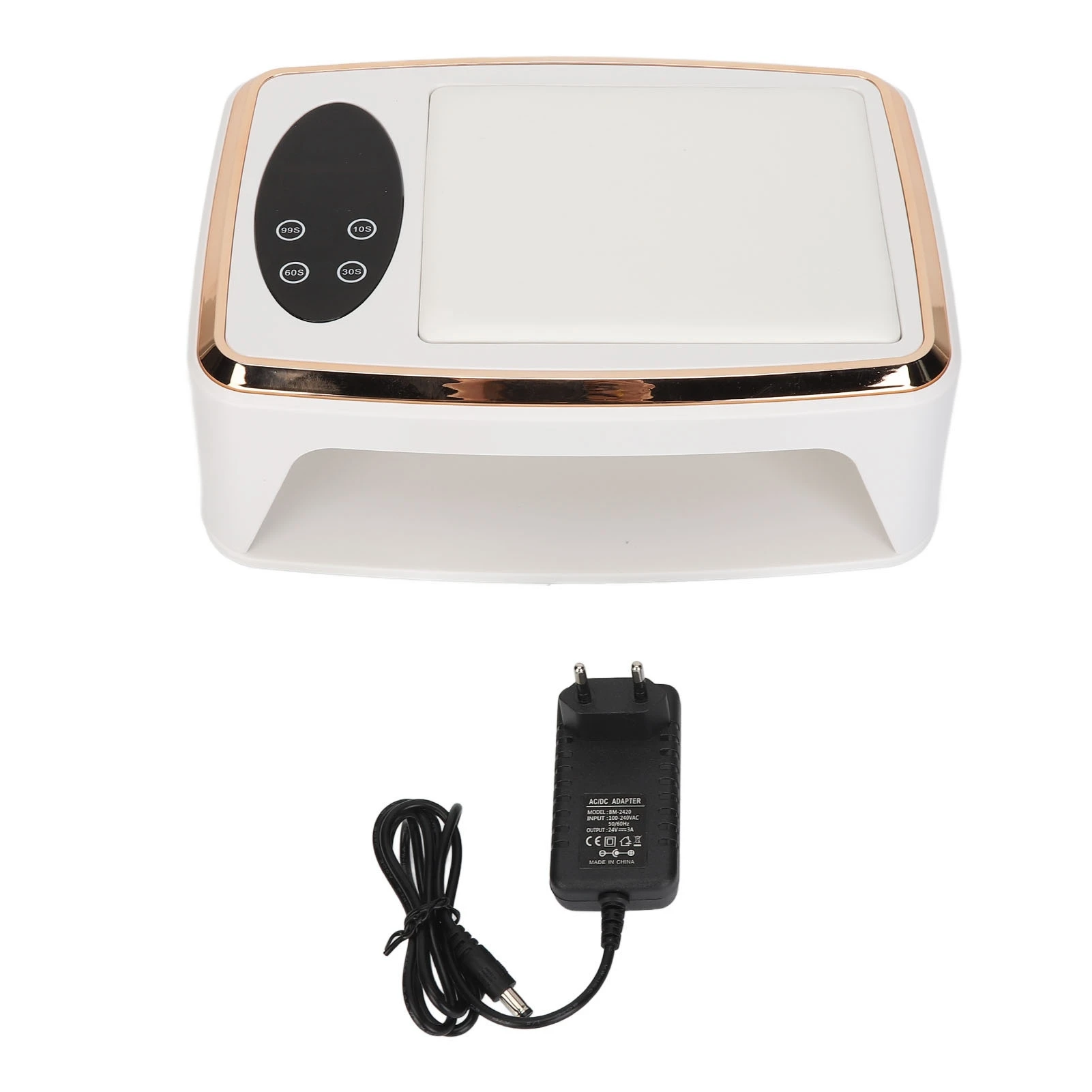uv-nail-dryer-with-arm-rest-fast-dry-90pcs-lamp-chips-10s-30s-60s-99s-uv-led-nail-gel-lamp-for-home-salon-use-100‑240v