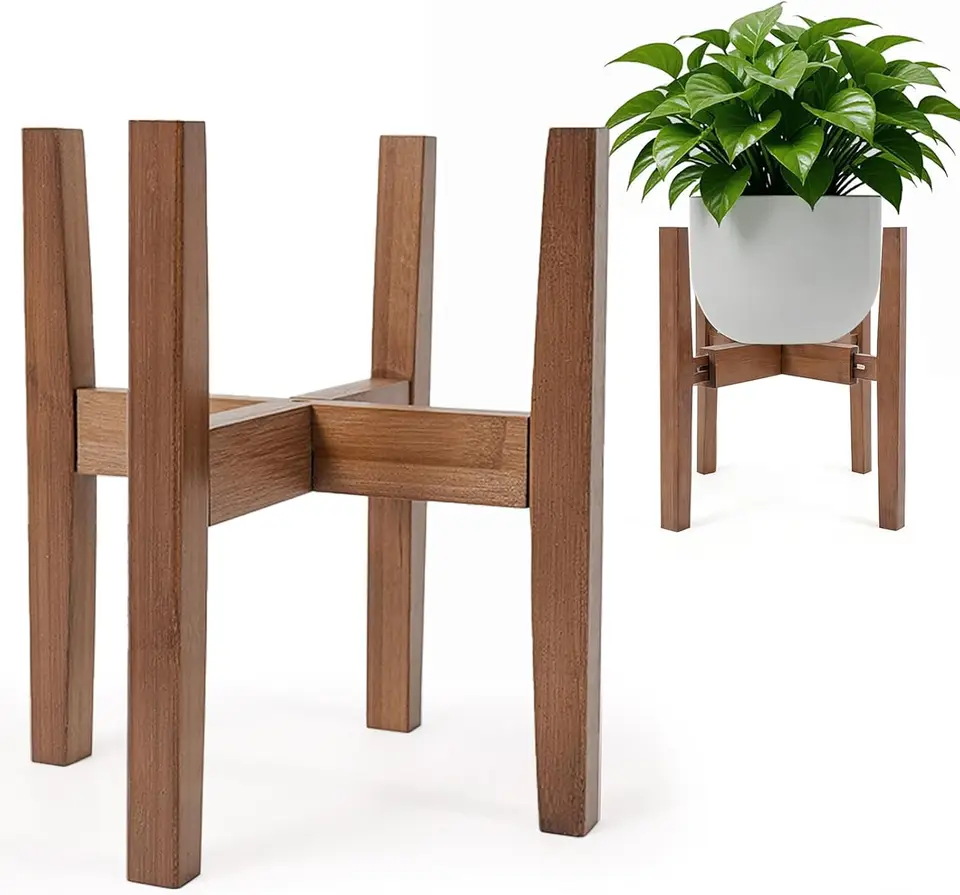 Adjustable Bamboo Plant Stand for Modern Home Decor