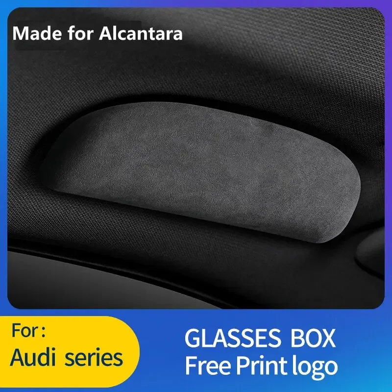 Alcantara Suede Car Glasses Case Storage Box Sunglasses Holder For Audi A4L A6L Q5L A3 A7 Q2L Q3 Q5 Q7 car Dedicated Accessories